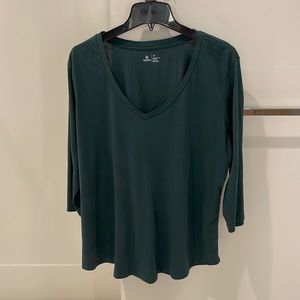 Susina 3/4 sleeve Pima cotton T-shirt
